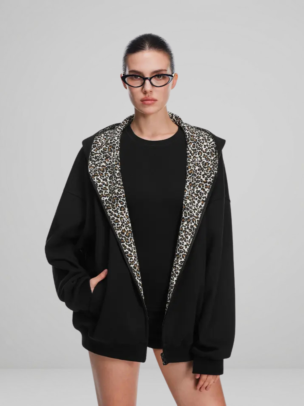 Leopard Zip Up